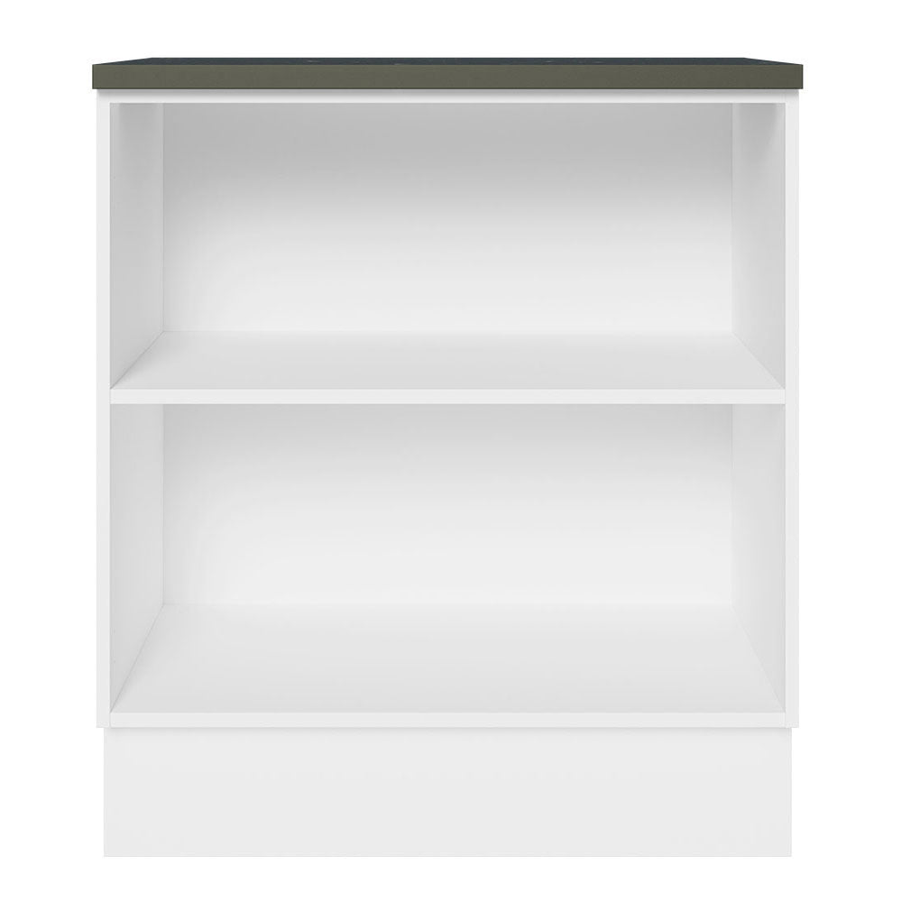 Balcão 100% MDF 70 cm 2 Portas Branco/Preto Acordes Madesa