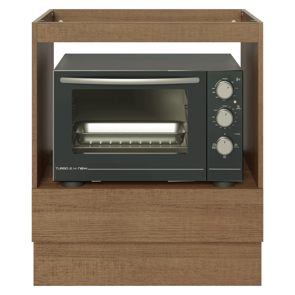 Balcão para Forno/Micro-ondas 70 cm 1 Gaveta (Sem Tampo) Rustic Madesa