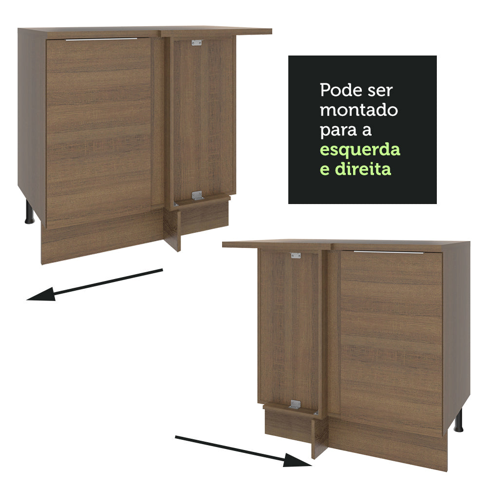 Balcão de Canto Madesa Stella 1 Porta Rustic