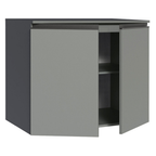 Balcão 80 cm 2 Portas Suspenso Cinza Nice Madesa