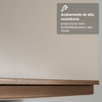 Balcão de Cozinha 80 cm 2 Portas Com Pés Crema Nice Madesa