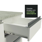 Balcão 80 cm 2 Gavetas Branco Glamy Madesa
