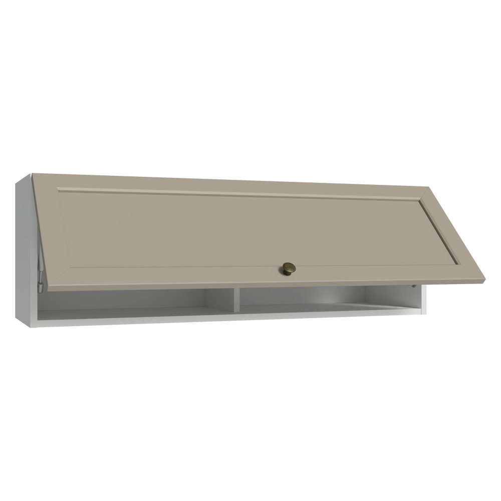 Armário Aéreo 100 cm 1 Porta Basculante Branco/Crema Vik Madesa