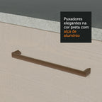 Armário Aéreo 120 cm 2 Portas Branco/Crema Agata Madesa