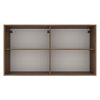 Armário Aéreo Madesa Agata 120 cm 2 Portas Rustic/Branco