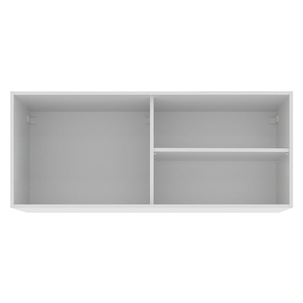 Armário Aéreo Madesa Acordes 100% MDF 2 Portas de Correr de Vidro Branco