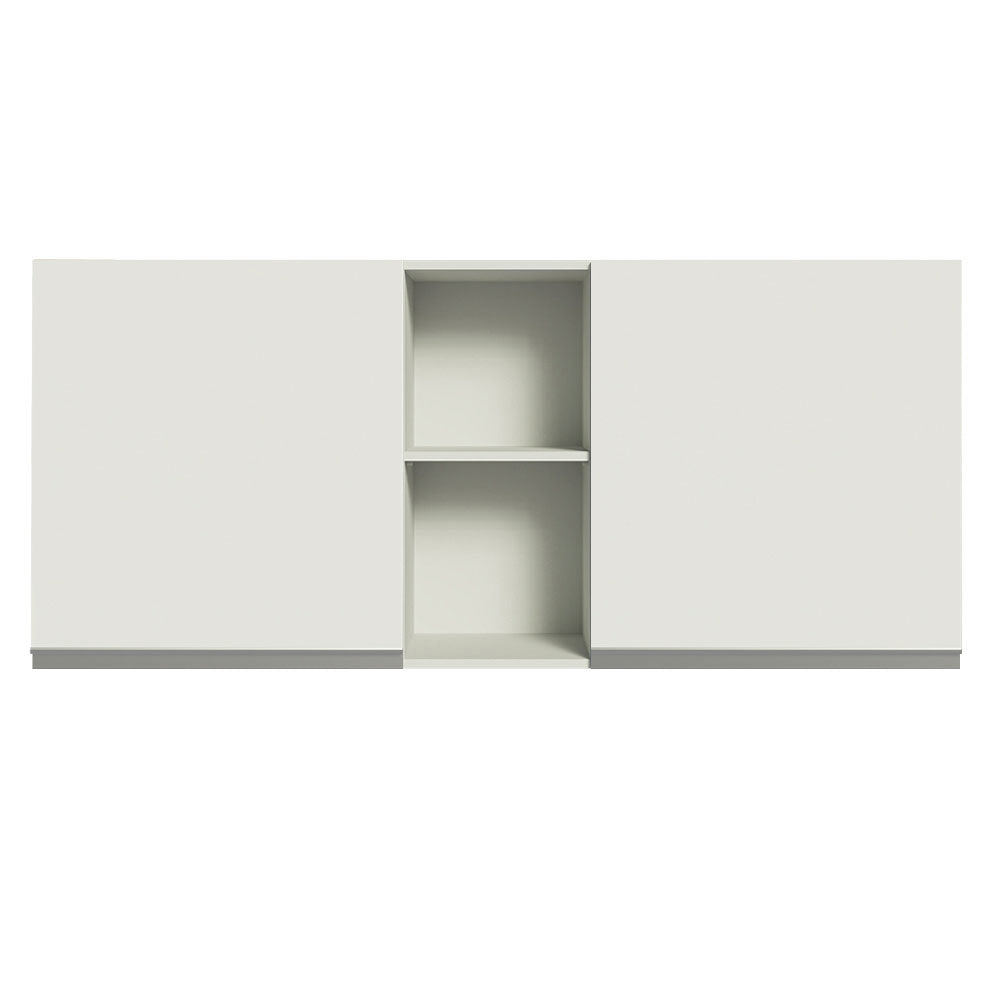 Armário Aéreo Madesa Glamy 150 cm 2 Portas e 2 Nichos Branco
