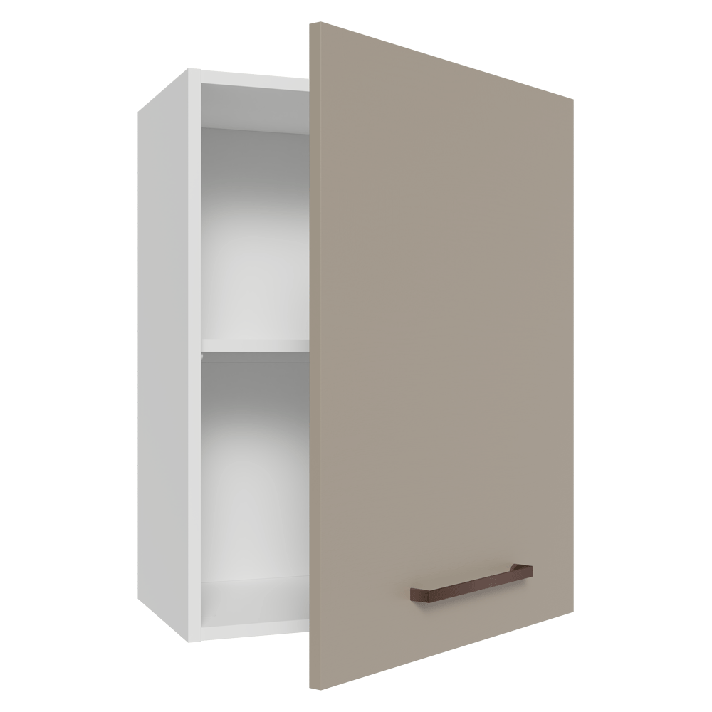 Armário Aéreo 50cm 1 Porta Branco/Crema Agata Madesa