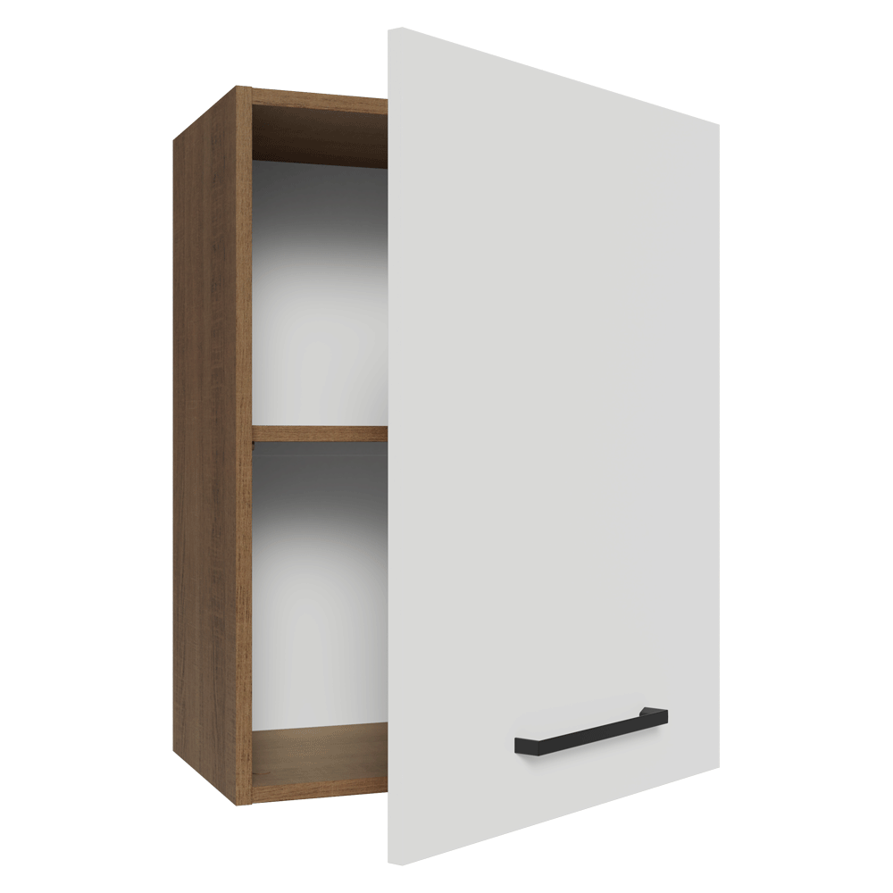Armário Aéreo 50cm 1 Porta Rustic/Branco Agata Madesa