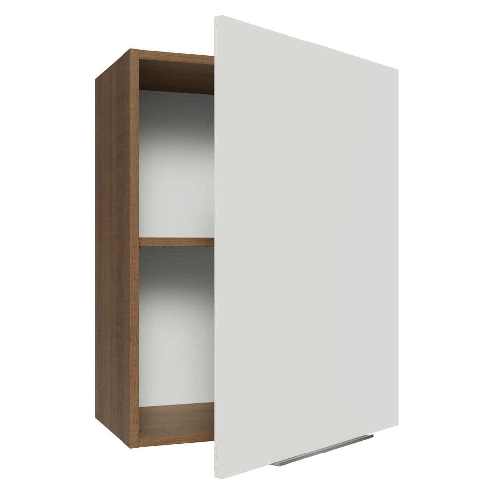 Armário Aéreo 50cm 1 Porta Rustic/Branco Stella Madesa