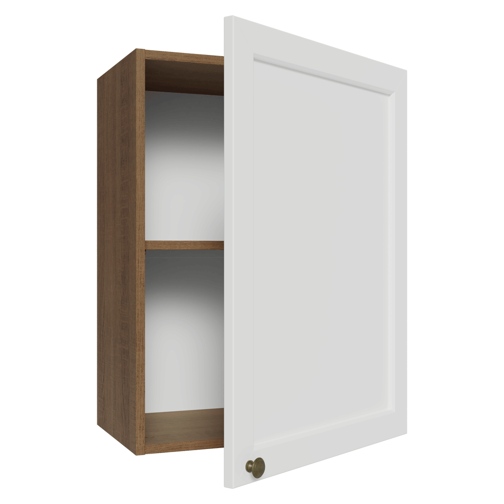 Armário Aéreo 50cm 1 Porta Rustic/Branco Vik Madesa
