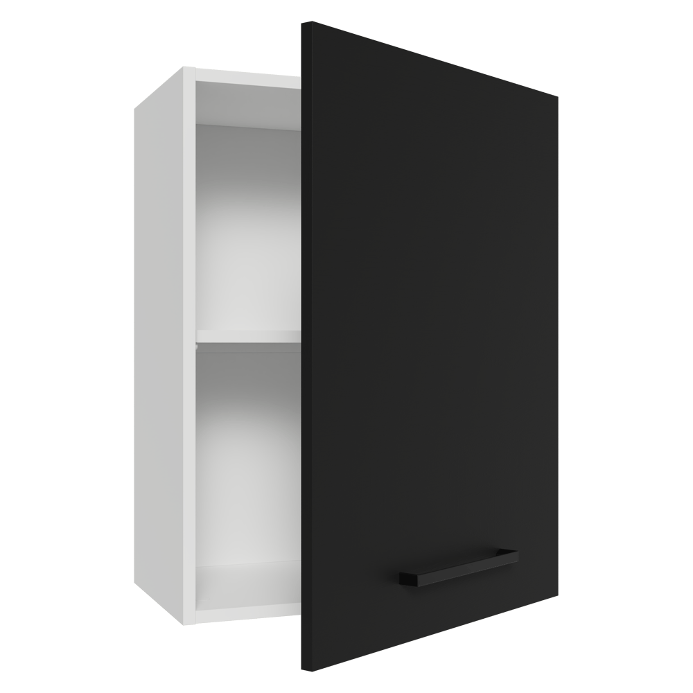 Armário Aéreo 50cm 1 Porta Branco/Preto Agata Madesa