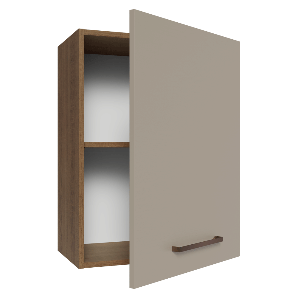 Armário Aéreo 50cm 1 Porta Rustic/Crema Agata Madesa