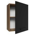Armário Aéreo 50cm 1 Porta Rustic/Preto Agata Madesa
