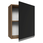 Armário Aéreo 50cm 1 Porta Rustic/Preto Glamy Madesa