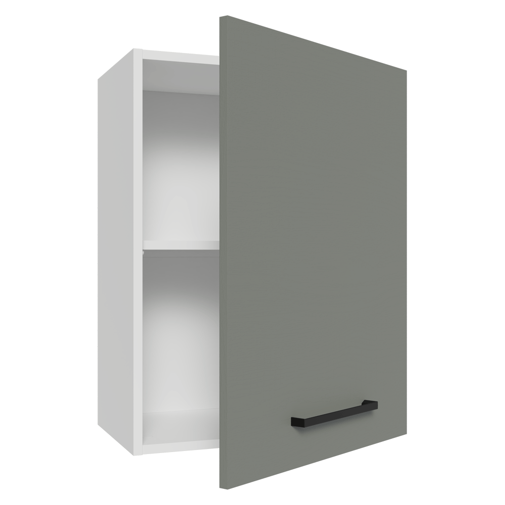 Armário Aéreo 50cm 1 Porta Branco/Cinza Agata Madesa