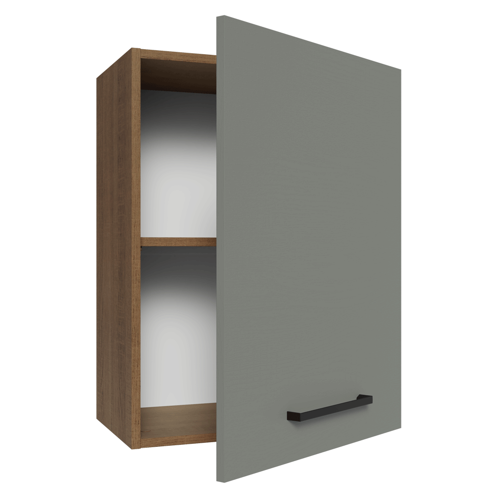 Armário Aéreo 50cm 1 Porta Rustic/Cinza Agata Madesa