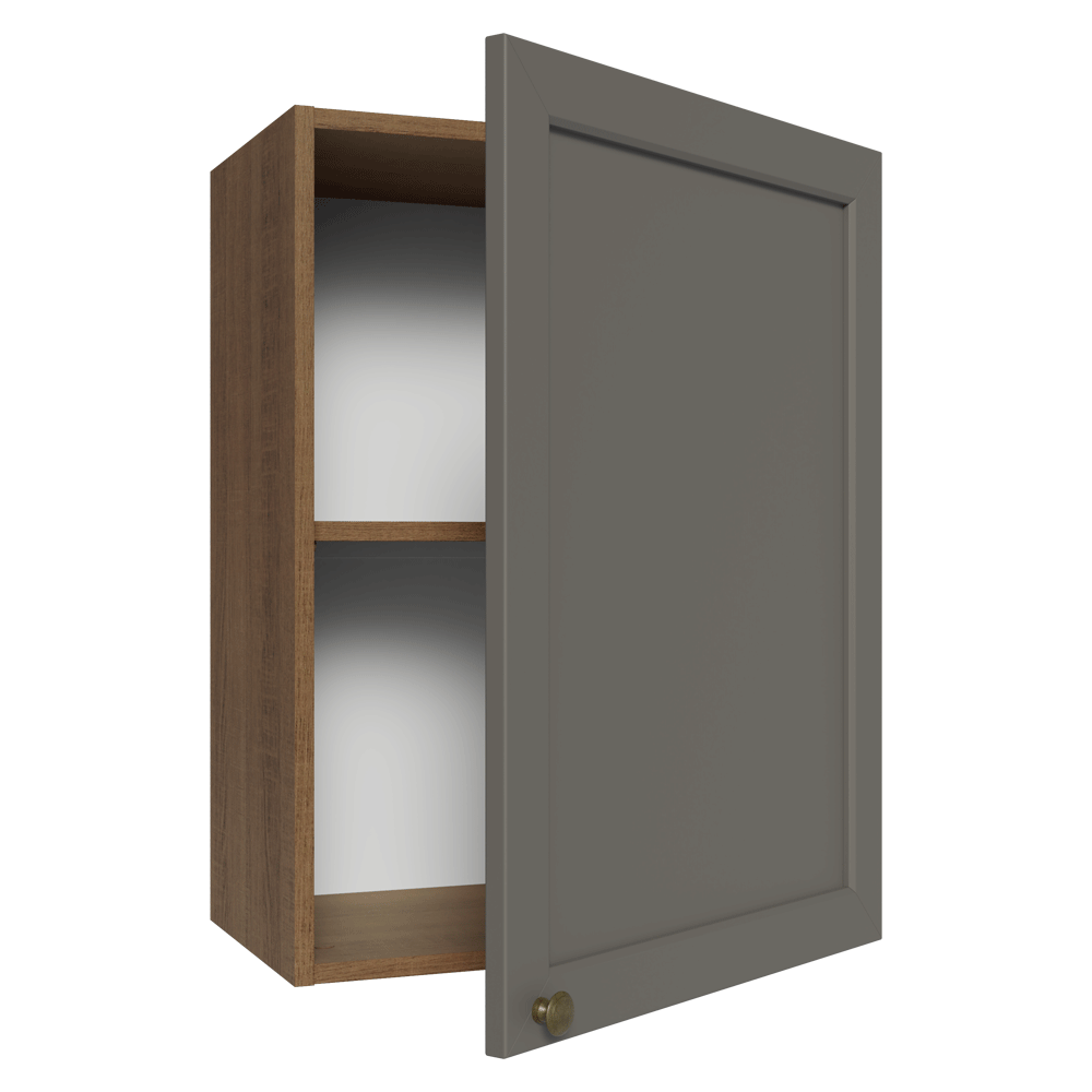Armário Aéreo 50cm 1 Porta Rustic/Cinza Vik Madesa
