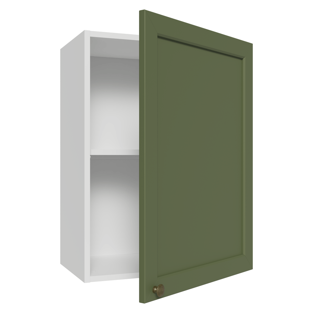 Armário Aéreo 50cm 1 Porta Branco/Verde Vik Madesa