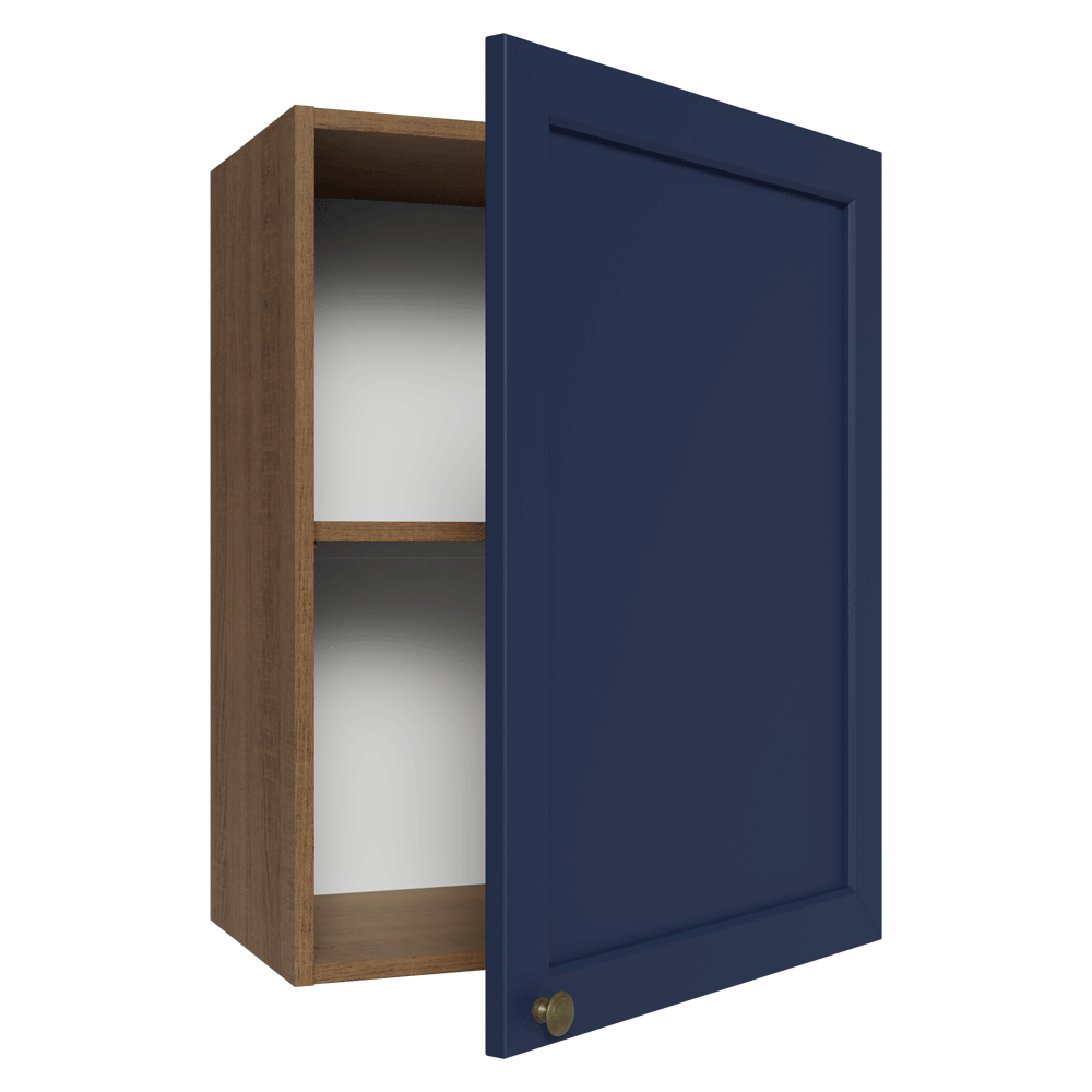 Armário Aéreo 50cm 1 Porta Rustic/Azul Vik Madesa