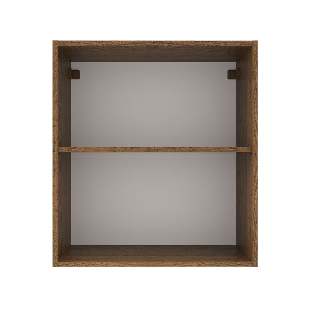 Armário Aéreo Madesa Agata 60 cm 1 Porta Rustic/Branco