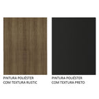Armário Aéreo Madesa Glamy 60 cm 1 Porta Rustic/Preto