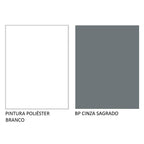 Armário Aéreo Madesa Agata 60 cm 1 Porta Branco/Cinza