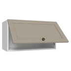Armário Aéreo 60 cm 1 Porta Basculante Branco/Crema Vik Madesa