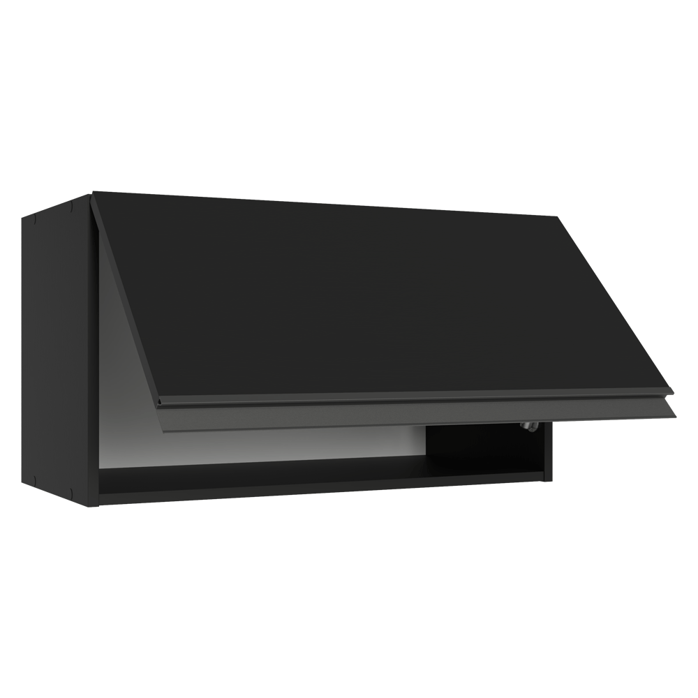 Armário Aéreo 60 cm 1 Porta Basculante Preto Nice Madesa