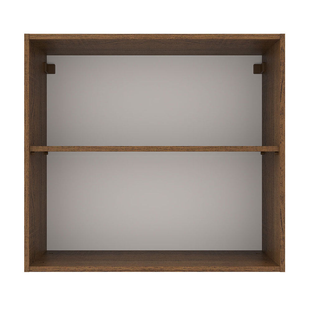 Armário Aéreo Madesa Agata 70 cm 2 Portas Rustic/Branco