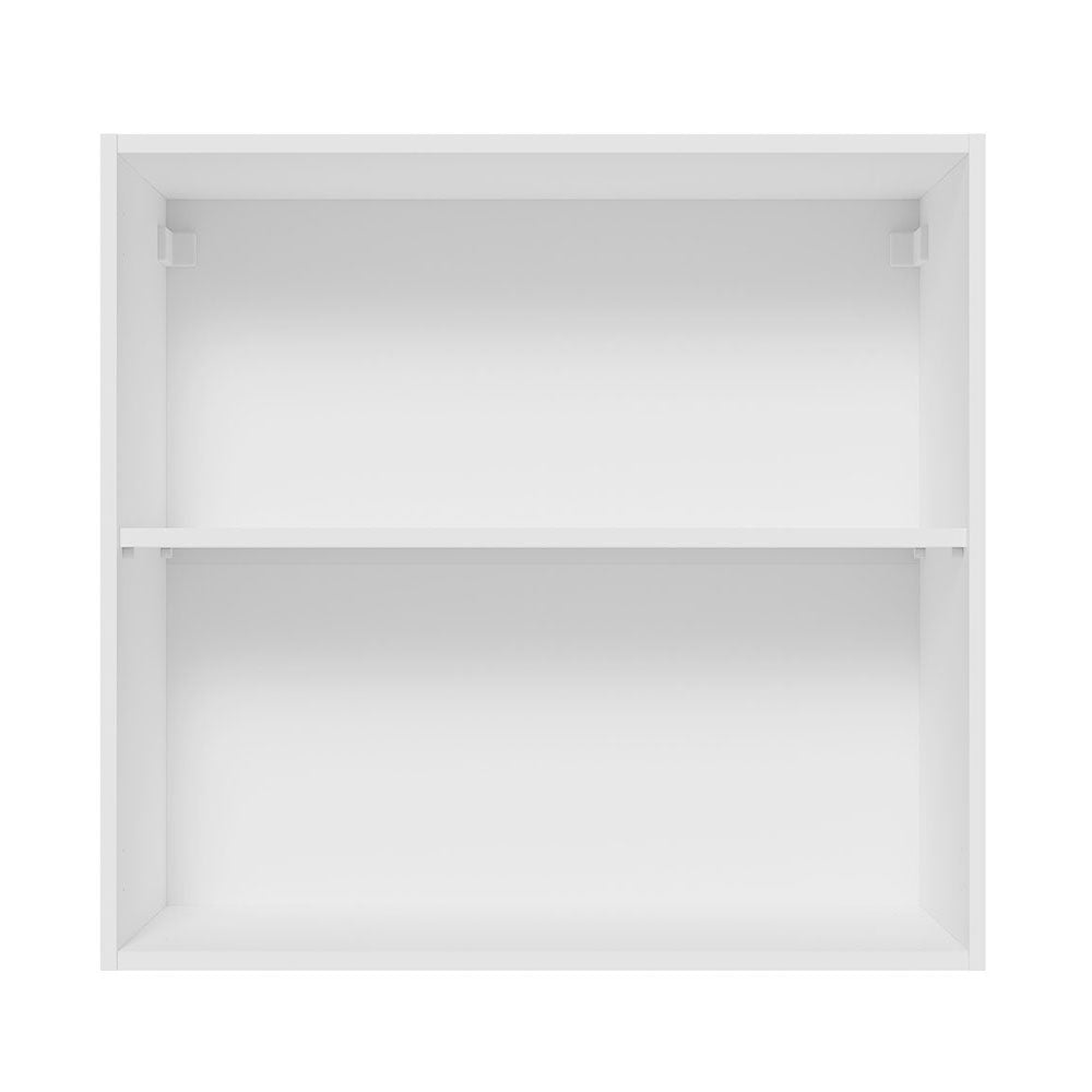 Armário Aéreo 70 cm 2 Portas Branco/Cinza Lux Madesa