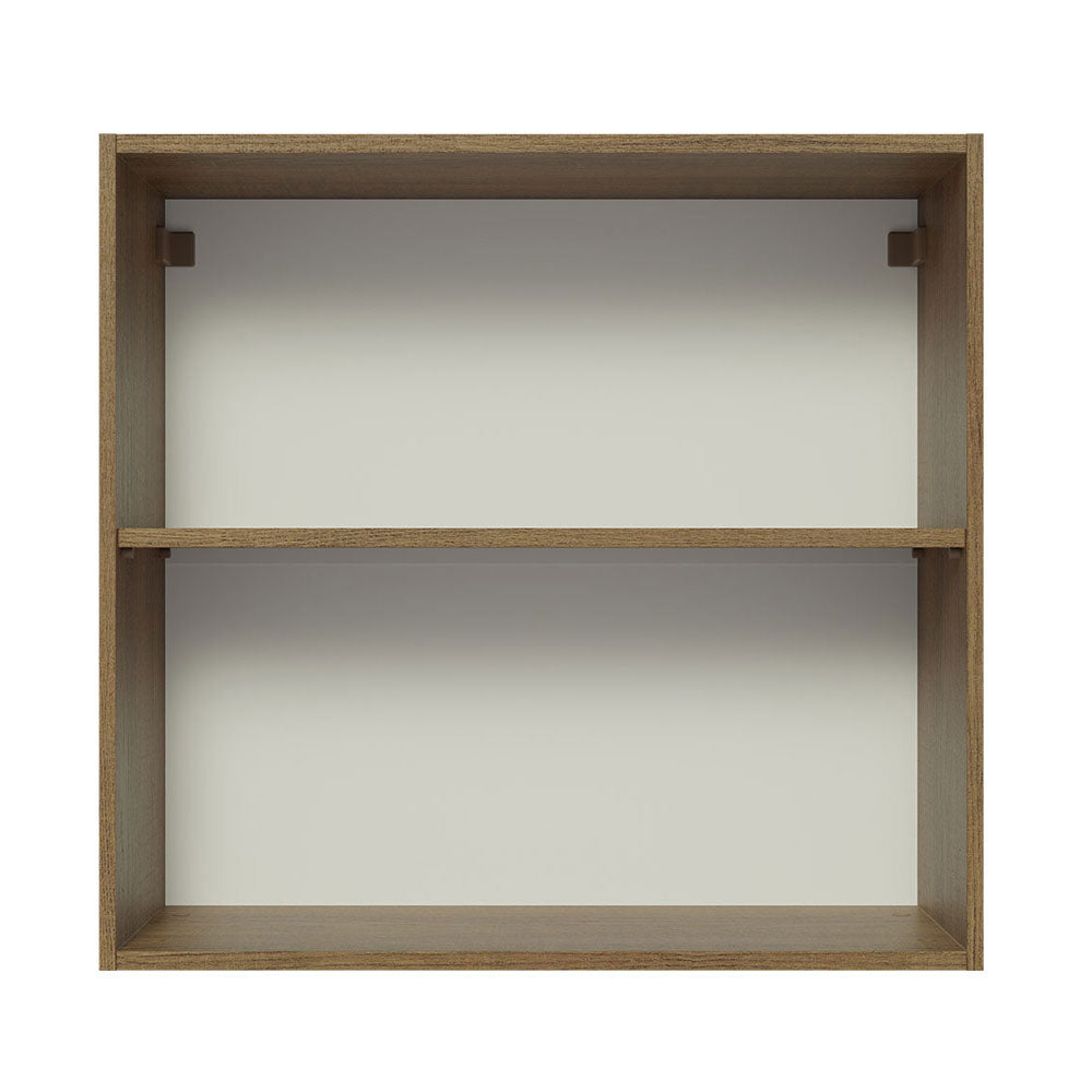 Armário Aéreo 70 cm 2 Portas Rustic/Branco Veludo Lux Madesa