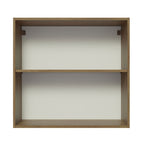 Armário Aéreo 70 cm 2 Portas Rustic/Branco Veludo Lux Madesa