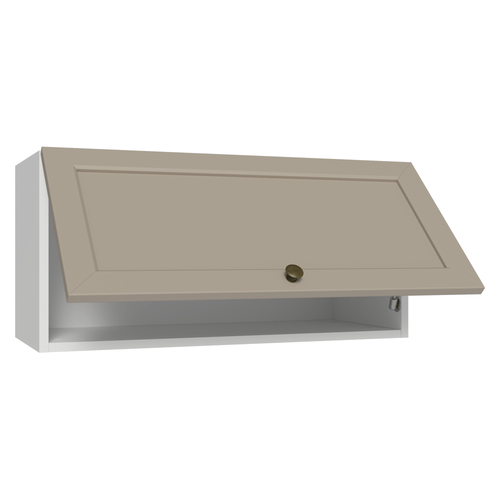 Armário Aéreo 70 cm 1 Porta Basculante Branco/Crema Vik Madesa