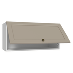 Armário Aéreo 70 cm 1 Porta Basculante Branco/Crema Vik Madesa