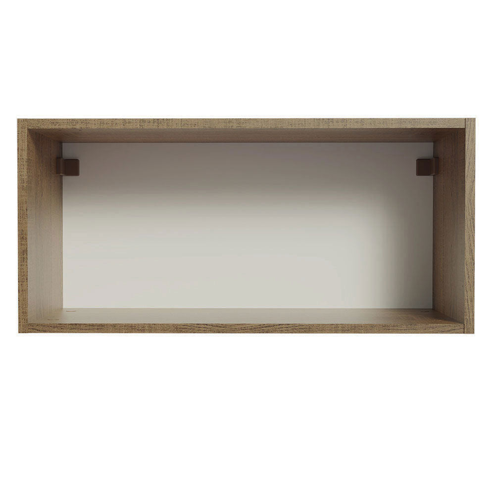 Armário Aéreo de Cozinha Madesa Agata 70 cm 1 Porta Basculante Rustic/Branco