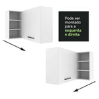 Armário Aéreo de Canto Madesa Agata 1 Porta para linha de 60 cm de profundidade Branco