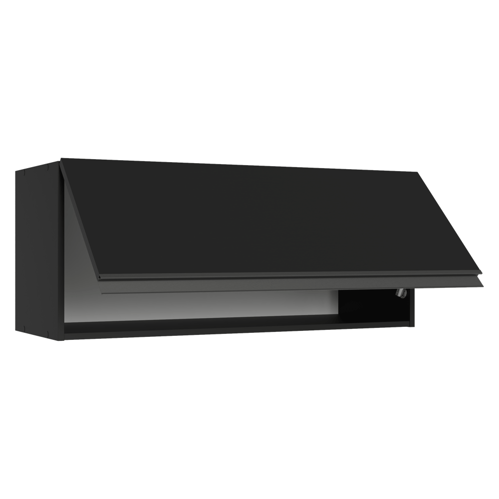 Armário Aéreo 80 cm 1 Porta Basculante Preto Nice Madesa