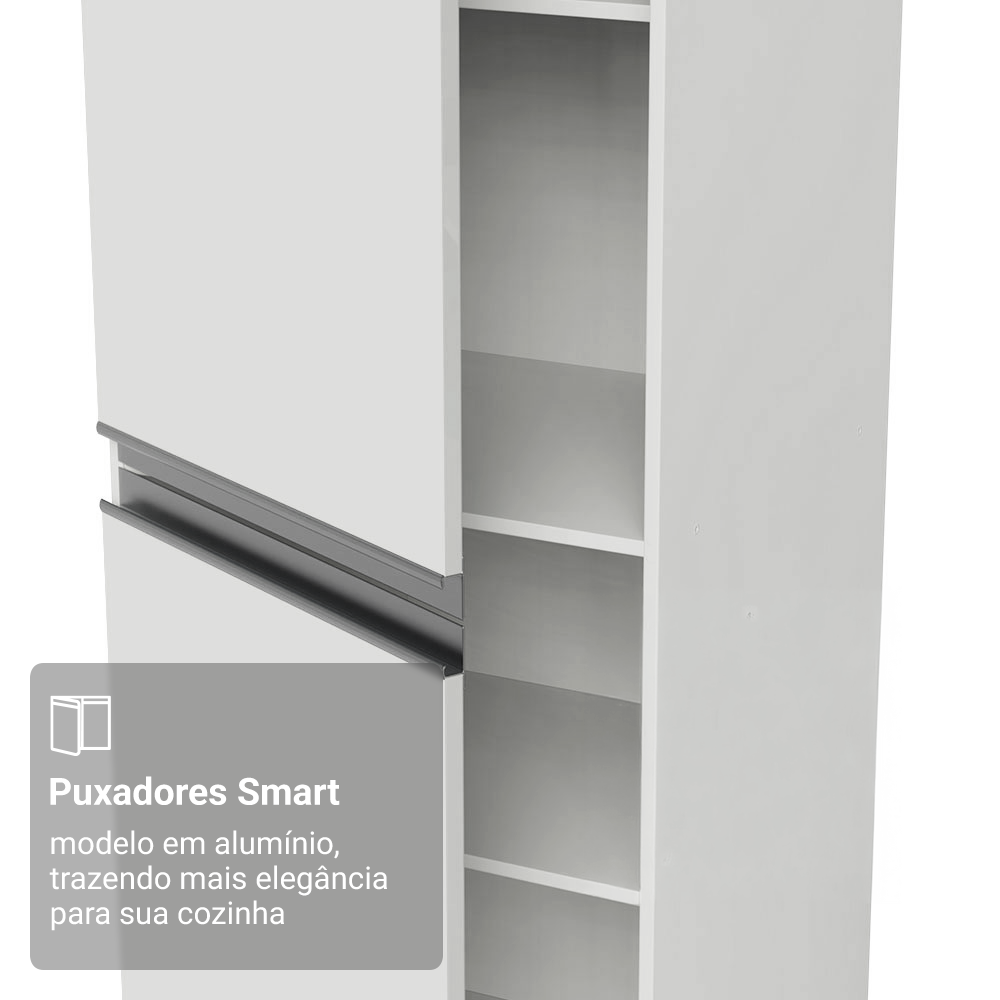 Paneleiro 100% MDF 2 Portas Branco Smart Madesa