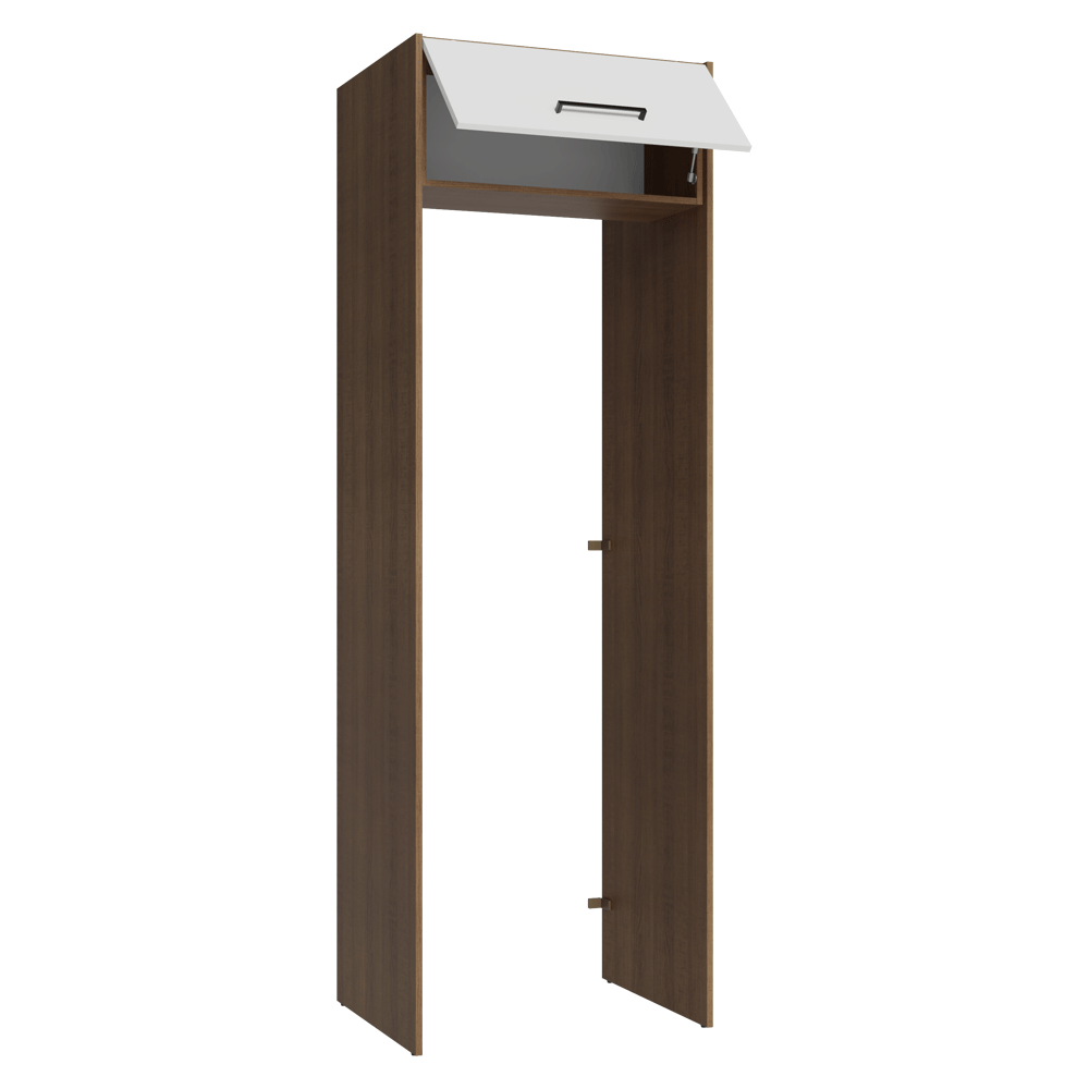 Porta-Geladeira 73 cm 1 Porta Basculante Rustic/Branco Agata Madesa