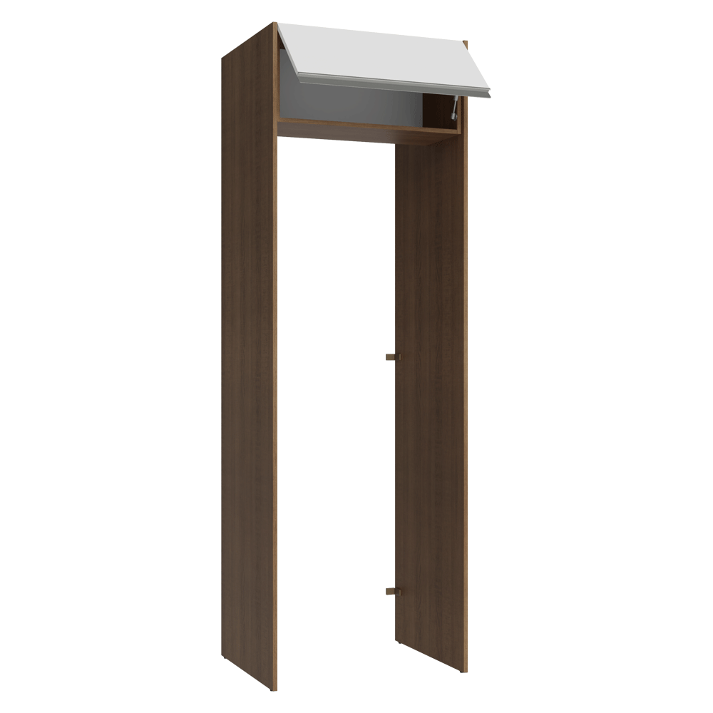 Porta-Geladeira 73 cm 1 Porta Basculante Rustic/Branco Glamy Madesa
