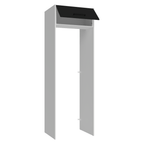 Porta-Geladeira 73 cm 1 Porta Basculante Branco/Preto Agata Madesa