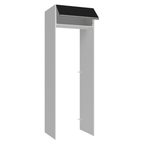 Porta-Geladeira 73 cm 1 Porta Basculante Branco/Preto Glamy Madesa