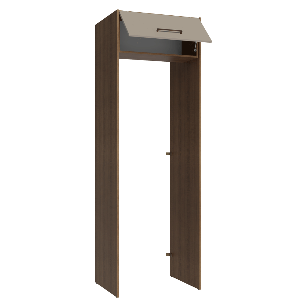 Porta-Geladeira 73 cm 1 Porta Basculante Rustic/Crema Agata Madesa