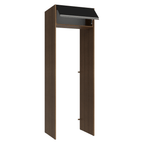 Porta-Geladeira 73 cm 1 Porta Basculante Rustic/Preto Glamy Madesa