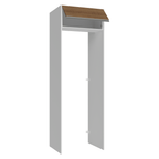 Porta-Geladeira 73 cm 1 Porta Basculante Branco/Rustic Glamy Madesa