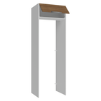 Porta-Geladeira 73 cm 1 Porta Basculante Branco/Rustic Stella Madesa