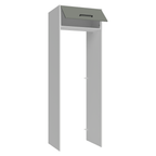 Porta-Geladeira 73 cm 1 Porta Basculante Branco/Cinza Agata Madesa