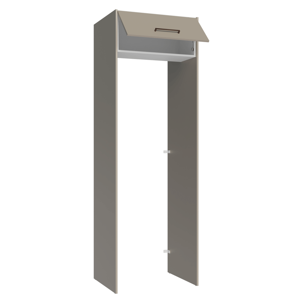 Porta-Geladeira 73 cm 1 Porta Basculante Crema/Branco/Crema Agata Madesa