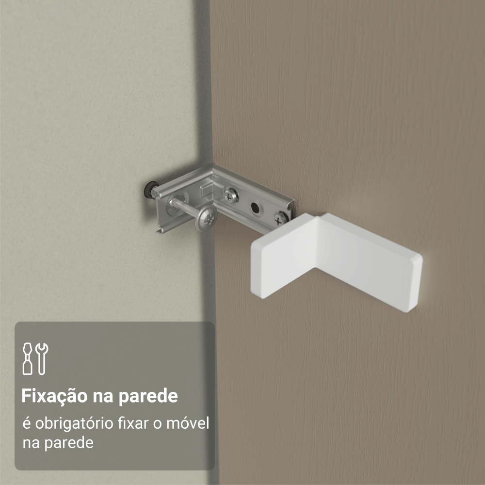 Porta-Geladeira 73 cm 1 Porta Basculante Crema/Branco/Crema Vik Madesa